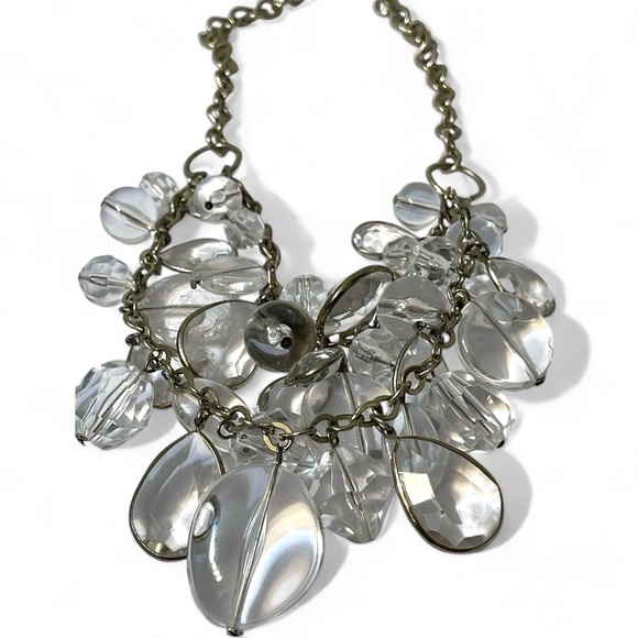 ❤️ Vintage Premier Designs ‘Crystal Clear’ Chandelier Statement Necklace - Picture 2 of 7